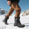 imageFREE SOLDIER Mens Snow Boots Insulated Waterproof Hiking Winter Shoes Nonslip Outdoor Ankle Cold Weather BootsDeep Black