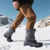 imageFREE SOLDIER Mens Snow Boots Insulated Waterproof Hiking Winter Shoes Nonslip Outdoor Ankle Cold Weather BootsGrey