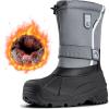 imageFREE SOLDIER Mens Snow Boots Insulated Waterproof Hiking Winter Shoes Nonslip Outdoor Ankle Cold Weather BootsVelvet Grey