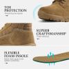 imageFREE SOLDIER Mens Tactical Boots 8 Inches Lightweight Combat Boots Durable Suede Leather Military Work Boot Desert BootBright Brown