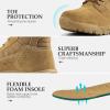 imageFREE SOLDIER Mens Tactical Boots 8 Inches Lightweight Combat Boots Durable Suede Leather Military Work Boot Desert BootBright Light Brown