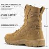 imageFREE SOLDIER Mens Tactical Boots 8 Inches Lightweight Combat Boots Durable Suede Leather Military Work Boot Desert BootBright Light Brown