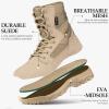 imageFREE SOLDIER Mens Tactical Boots 8 Inches Lightweight Combat Boots Durable Suede Leather Military Work Boot Desert BootBright Tan