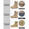 imageFREE SOLDIER Mens Tactical Boots 8 Inches Lightweight Combat Boots Durable Suede Leather Military Work Boot Desert BootBright Tan