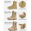 imageFREE SOLDIER Mens Tactical Boots 8 Inches Lightweight Combat Boots Durable Suede Leather Military Work Boot Desert BootBright Tan