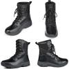 imageFREE SOLDIER Mens Tactical Boots 8 Inches Lightweight Combat Boots Durable Suede Leather Military Work Boot Desert BootDark Black