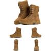 imageFREE SOLDIER Mens Tactical Boots 8 Inches Lightweight Combat Boots Durable Suede Leather Military Work Boot Desert BootDark Brown