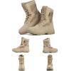 imageFREE SOLDIER Mens Tactical Boots 8 Inches Lightweight Combat Boots Durable Suede Leather Military Work Boot Desert BootDark Tan