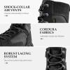 imageFREE SOLDIER Mens Tactical Boots 8 Inches Lightweight Combat Boots Durable Suede Leather Military Work Boot Desert BootDeep Black