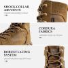 imageFREE SOLDIER Mens Tactical Boots 8 Inches Lightweight Combat Boots Durable Suede Leather Military Work Boot Desert BootDeep Brown