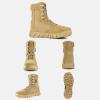 imageFREE SOLDIER Mens Tactical Boots 8 Inches Lightweight Combat Boots Durable Suede Leather Military Work Boot Desert BootDeep Tan