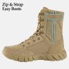 imageFREE SOLDIER Mens Tactical Boots 8 Inches Lightweight Combat Boots Durable Suede Leather Military Work Boot Desert BootDeep Tan