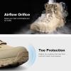 imageFREE SOLDIER Mens Tactical Hiking Boots Breathable Desert Boots Lightweight Work Military BootsTan
