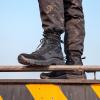 imageFREE SOLDIER Mens Tactical Hiking Boots Lightweight Comfortable Combat Work Boots 6 InchesBlack