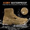 imageFREE SOLDIER Mens Tactical Hiking Boots Lightweight Comfortable Combat Work Boots 6 InchesBrown