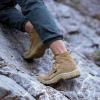 imageFREE SOLDIER Mens Tactical Hiking Boots Lightweight Comfortable Combat Work Boots 6 InchesBrown