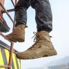 imageFREE SOLDIER Mens Tactical Hiking Boots Lightweight Comfortable Combat Work Boots 6 InchesBrown