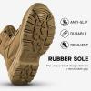 imageFREE SOLDIER Mens Tactical Hiking Boots Lightweight Comfortable Combat Work Boots 6 InchesBrown
