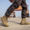 imageFREE SOLDIER Mens Tactical Hiking Boots Lightweight Comfortable Combat Work Boots 6 InchesBrown
