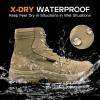 imageFREE SOLDIER Mens Tactical Hiking Boots Lightweight Comfortable Combat Work Boots 6 InchesTan