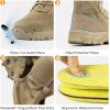 imageFREE SOLDIER Mens Tactical Hiking Boots Lightweight Comfortable Combat Work Boots 6 InchesTan