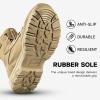imageFREE SOLDIER Mens Tactical Hiking Boots Lightweight Comfortable Combat Work Boots 6 InchesTan