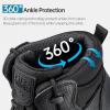 imageFREE SOLDIER Mens Waterproof Hiking Boots Mens Lightweight Outdoor Mid Trekking Climbing Boots for MenBlack
