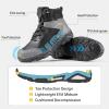 imageFREE SOLDIER Mens Waterproof Hiking Boots Mens Lightweight Outdoor Mid Trekking Climbing Boots for MenBlack