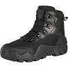 imageFREE SOLDIER Mens Waterproof Hiking Boots Tactical Work Boots Outdoor Lightweight Military BootsMid Black