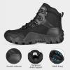 imageFREE SOLDIER Mens Waterproof Hiking Boots Tactical Work Boots Outdoor Lightweight Military BootsMid Black