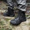 imageFREE SOLDIER Mens Waterproof Hiking Boots Tactical Work Boots Outdoor Lightweight Military BootsMid Black