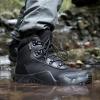 imageFREE SOLDIER Mens Waterproof Hiking Boots Tactical Work Boots Outdoor Lightweight Military BootsMid Black