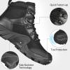 imageFREE SOLDIER Mens Waterproof Hiking Boots Tactical Work Boots Outdoor Lightweight Military BootsMid Black