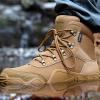 imageFREE SOLDIER Mens Waterproof Hiking Boots Tactical Work Boots Outdoor Lightweight Military BootsMid Brown