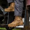 imageFREE SOLDIER Mens Waterproof Hiking Boots Tactical Work Boots Outdoor Lightweight Military BootsMid Brown