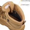 imageFREE SOLDIER Mens Waterproof Hiking Boots Tactical Work Boots Outdoor Lightweight Military BootsMid Brown
