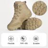 imageFREE SOLDIER Mens Waterproof Hiking Boots Tactical Work Boots Outdoor Lightweight Military BootsMid Tan