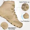imageFREE SOLDIER Mens Waterproof Hiking Boots Tactical Work Boots Outdoor Lightweight Military BootsMid Tan