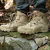 imageFREE SOLDIER Mens Waterproof Hiking Boots Tactical Work Boots Outdoor Lightweight Military BootsMid Tan