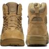 imageFREE SOLDIER Mens Waterproof Tactical Hiking Boots Military Work Boots Combat BootsWaterproof Brown