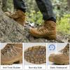 imageFREE SOLDIER Mens Waterproof Tactical Hiking Boots Military Work Boots Combat BootsWaterproof Brown