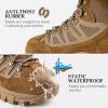 imageFREE SOLDIER Mens Waterproof Tactical Hiking Boots Military Work Boots Combat BootsWaterproof Brown