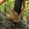 imageFREE SOLDIER Mens Waterproof Tactical Hiking Boots Military Work Boots Combat BootsWaterproof Brown