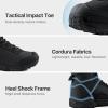 imageFREE SOLDIER Mens Waterproof Tactical Work Boots Lightweight Comfortable Combat Hiking BootsClassic Black