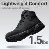 imageFREE SOLDIER Mens Waterproof Tactical Work Boots Lightweight Comfortable Combat Hiking BootsClassic Black