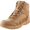 imageFREE SOLDIER Mens Waterproof Tactical Work Boots Lightweight Comfortable Combat Hiking BootsWaterproof Brown