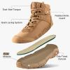 imageFREE SOLDIER Mens Waterproof Tactical Work Boots Lightweight Comfortable Combat Hiking BootsWaterproof Brown