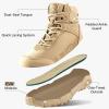 imageFREE SOLDIER Mens Waterproof Tactical Work Boots Lightweight Comfortable Combat Hiking BootsWaterproof Sand