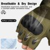 imageFREE SOLDIER Outdoor Gloves for Men Fingerless Motorcycle Gloves for Cycling Hiking Camping Climbing Airsoft Gloves for PaintballHalf Finger Green