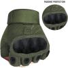 imageFREE SOLDIER Outdoor Gloves for Men Fingerless Motorcycle Gloves for Cycling Hiking Camping Climbing Airsoft Gloves for PaintballHalf Finger Green